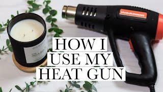 How I Use My Heat Gun For My Business: Smooth Tops, Cleaning Equipment, Etc (I love this thing!)