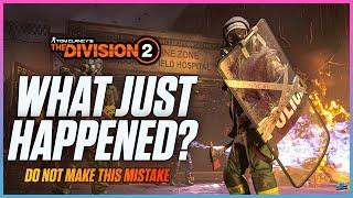 I Just Made One Of The BIGGEST MISTAKES In The Division 2! Missing Inventory And Crafting Exotics!
