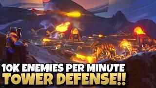 NEW 10,000 Enemies Per Minute Tower Defense RTS! | IDUN