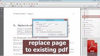 How to replace page to existing pdf document by using Adobe Acrobat Pro