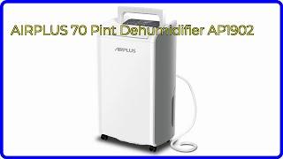 REVIEW (2024): AIRPLUS 70 Pint Dehumidifier AP1902. ESSENTIAL details.