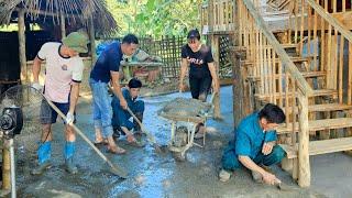 The Power of Kindness: Kind Men Help Thuy Pour Her House Foundation_Ly Thanh Thuy