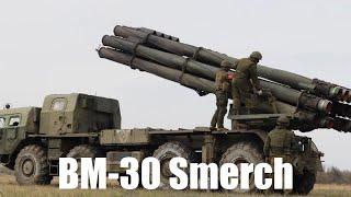 Russian BM-30 Smerch Artillery Troops launch rockets in Ukraine