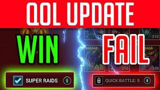 NEW QOL PATCH!SUPER RAID & QUICK BATTLES ADDED!  | Raid: Shadow Legends