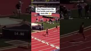 Brooklyn Anderson won the 100M Oregon state #title in an unconventional way  (via @NFHSNetwork/TT)