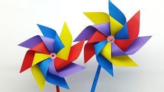 How to make a Paper Windmill - Windmill making Tutorial (Pinwheel)