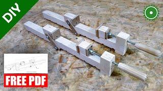 Bar Clamps making + Dimensions-PDF - DIY wood working clamps