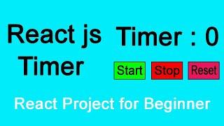 React js Projects for Beginners 2020 | React js Timer | Frontend Codes