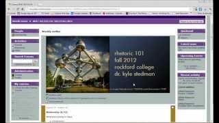 Introduction to Moodle (RHET 101, Fall 2012)