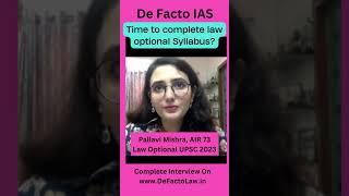 How much time it takes to complete the Law optional syllabus? ⏳ #upsc #lawaspirants #ias #law