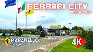 4K: Walking tour around FERRARI |  Maranello, Italy