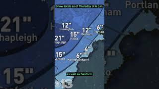 Snow totals from Maine's spring storm