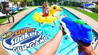 NERF GUN GAME | SUPER SOAKERS meets MINECRAFT 1