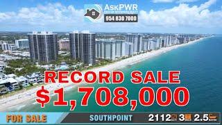 Fort Lauderdale Condo Record Sale at 3400 Galt Ocean Dr 1802S - Galt Ocean Mile Real Estate Listings