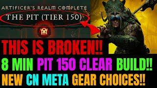 8 Mins 38 Seconds PIT 150 CLEAR!!! NEW BROKEN CN Meta Spiritborn Build!