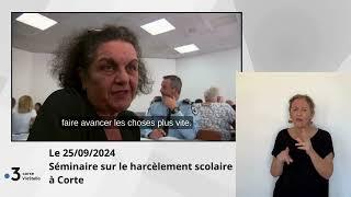 25.09.2024 Séminaire sur le harcèlement scolaire à Corte