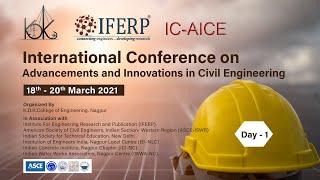 International Conference on Advancements and Innovations in Civil Engineering 2021 | Day 1