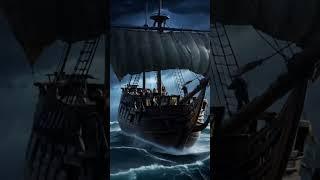Stormy Seas: A Ship Battles the Wrath of Nature! #history #pirates #shorts #short