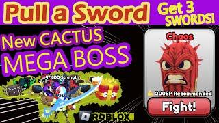 UPDATE: new CACTUS MEGA BOSS, New CODE, free to play tips - Pull a Sword