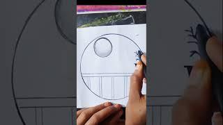 Circle pencil drawing easy scenery//circle drawing step by step with pencil.