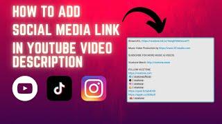 How to Add Social Media Link in YouTube Video Description (Tutorial)