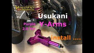 Yokomo YD-2 SXIII -- change to Usukani front Lower Y Arms in Purple