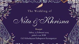 Live - The Wedding of Nita & Khrisna - Gd.Kebudayaan, Kra - Minggu, 2 Februari 2025