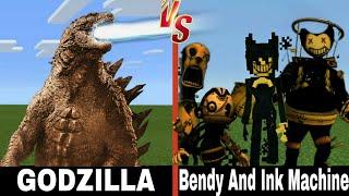 Godzilla vs. Bendy and the Ink Machine | Minecraft (Good Battle!)