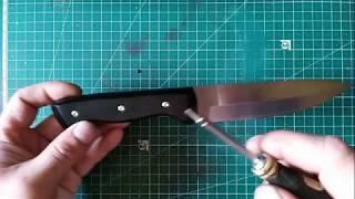 Full tang knife.Накладний монтаж ручки ножа.