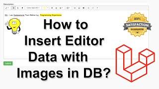 How to Insert the Summernote Editor Content in DB and Upload the Images of Summernote Editor Laravel