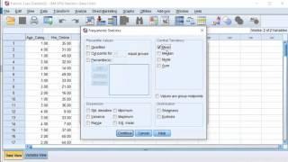 SPSS - Mean, Median, Mode, Standard Deviation & Range