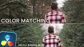 Matching Colors Between Two Clips - Color Grading // Davinci Resolve 18