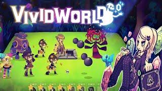 Vivid World Demo Gameplay Anime Auto-Battler Roguelike Indie Game with a Cute Gem Spirit Summoner