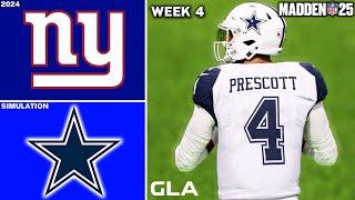 Cowboys vs. Giants | Week 4 Simulation | Madden 25 Gameplay