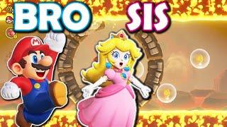 2-Player Super Mario Bros Wonder is SO GOOD!! *BRO and SIS!* [Deep Magma Bog - World 6]