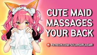 Cute Maid Sits On Master's Lap | Massaging You | ASMR GF Cuddles You | Comfort Sleep Aid | Heartbeat