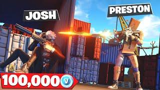 Ultimate SHIPMENT 1v1 vs My Little Brother for 100k VBucks! (Fortnite)