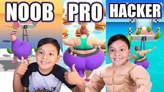 NOOB vs PRO MAX LEVEL en Fat 2 Fit | Juegos Karim Juega