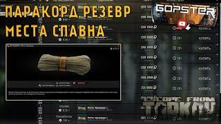 Escape From Tarkov. Паракорд, места спавна на локации Резерв