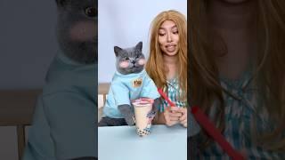 Which Bubble Tea Drinker Are You? Normal VS Psychopath VS Rich #funnycat #catmemes #trending