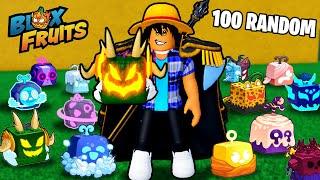 JE FAIS 100 RANDOM POUR AVOIR TOUS LES FRUITS MYTHIQUE DE BLOX FRUITS !