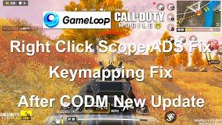 CODM Gameloop Keymapping Fix | Mouse Right Click Scope ADS Fix | COD Mobile Emulator WASD Fix