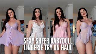 SHEER BABYDOLL LINGERIE TRY ON HAUL | SHEIN LINGERIE HAUL