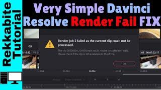 SOLVED: Davinci Resolve Render Job Failed... Easy step by step fix