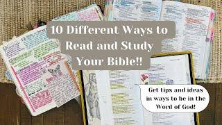 10 Different Ways to Read and Study Your Bible! Bible Study Tips and Ideas 