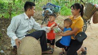 Unexpectedly met a kind man. Making chicken porridge for the kids and the mother dog.
