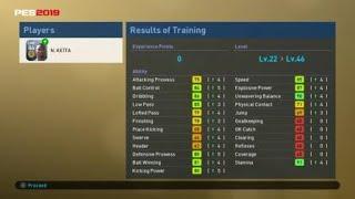 N. KEITA training himself amazing boost = 107.491 EXP.  1x - normal cards 7776+, pes 2019 MyClub