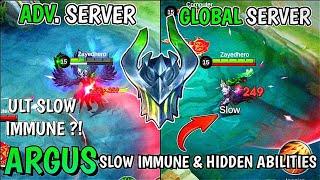 Argus' Slow Immune & Turret Damage Reset During ULT Testing ~ Mobile Legends | Argus Advance server