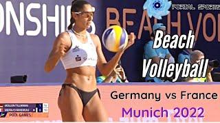 Beach Volleyball : Germany vs France, #beachvolleyball #beachvolley #girlsbeachvolleyball