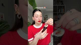 SUSHI BURRITO! #sushi #burrito #asmr #mukbang #shorts